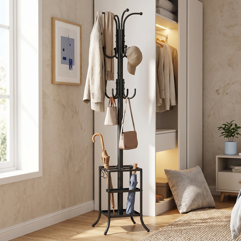 Portemanteau autoportant avec porte-parapluie