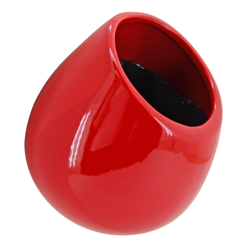 Gigee Ceramic Wall Planter, Red