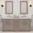 Kamila 72'' Double Bathroom Vanity with Marble Top-307353280