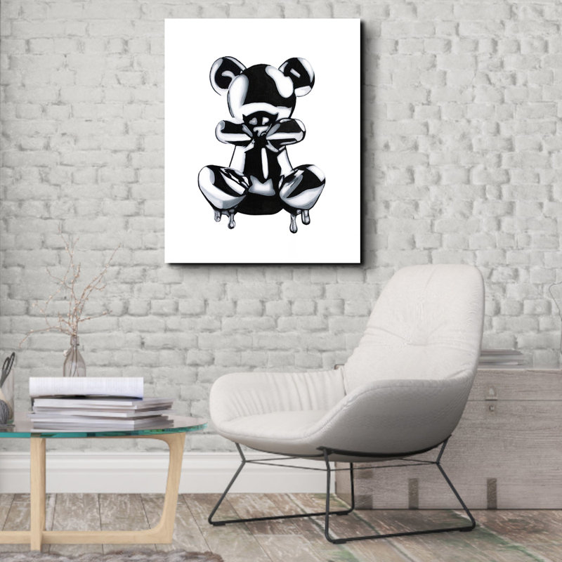 «Arnot Drippy Bear 15» par Pratisha Muir, reproduction d'art sur toile tendue, H 24 po x l 20 po x P 1,5 po