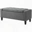 Banc de rangement rembourré avec rangement en lin avec dessus relevable et capitonnage à boutons pour le salon-2009671728