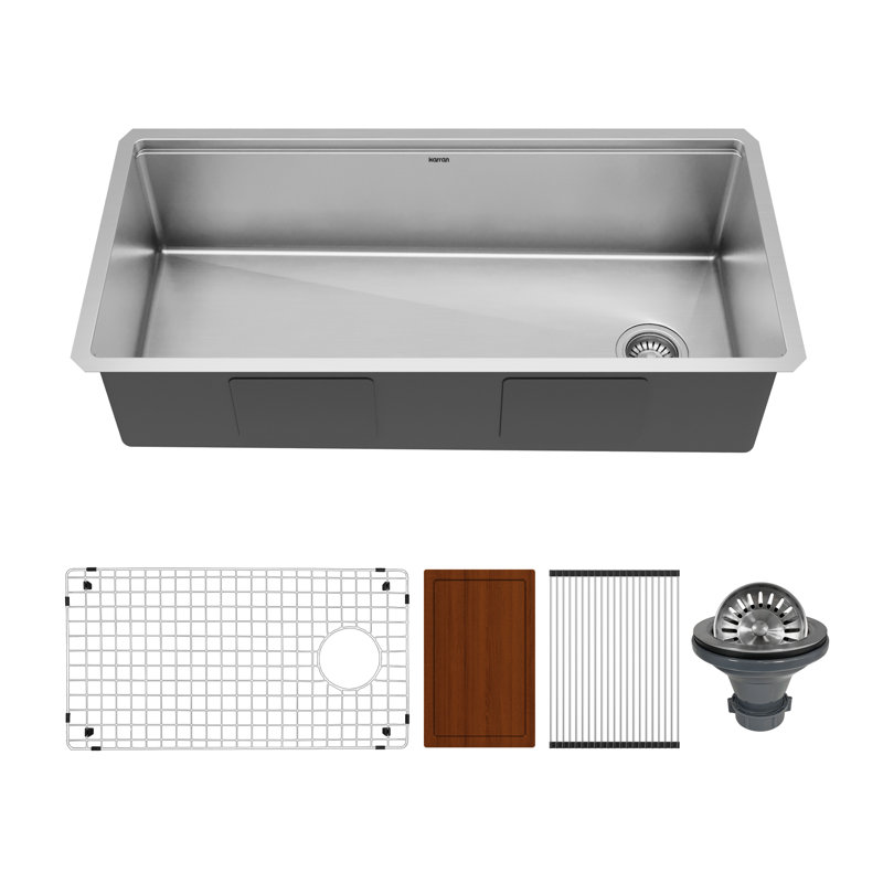 Elite Workstation 39'' L Single Bowl Stainless Steel Kitchen Sink