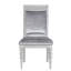 Ensemble de deux chaises d'appoint en tissu platine