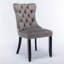 Chaise de salle à manger rembourrée en velours avec pieds en bois et garniture cloutée-1923087764-1923087766