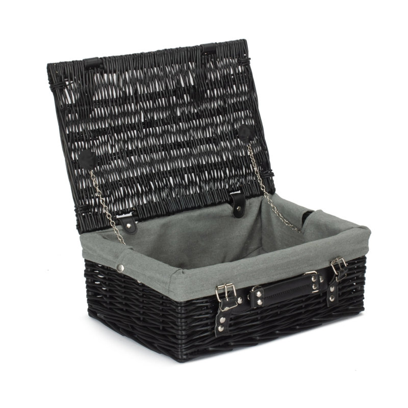 Bay Isle Home Wilow Decorative Basket, Black/Grey, 15" x 26" x 36", 1404