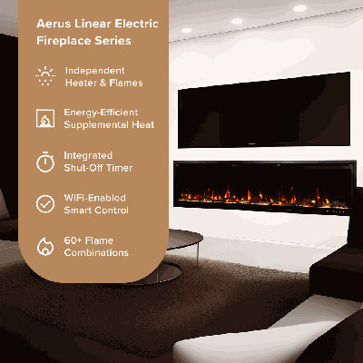 Foyer électrique ultra-mince encastré ou mural ultra mince, compatible Alexa / Wifi