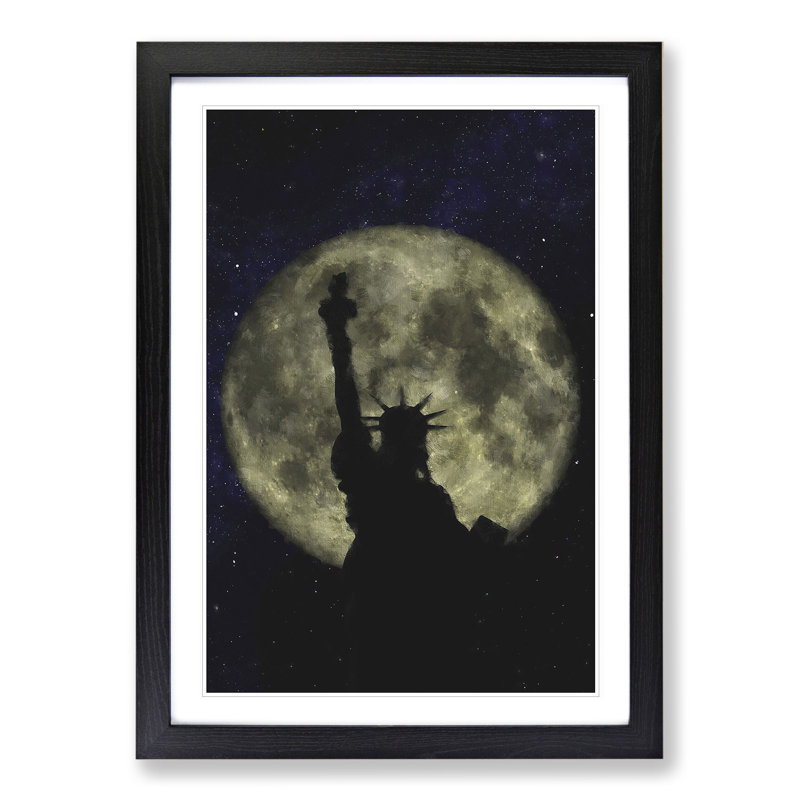 The Statue of Liberty Vol.4 - Picture Frame Painting, 65cm H x 48cm W x 2cm D, Black Framed