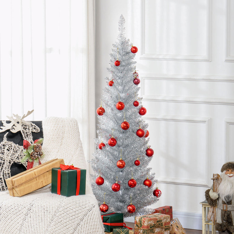 Arbre de Noël artificiel mince enneigé 5 pi