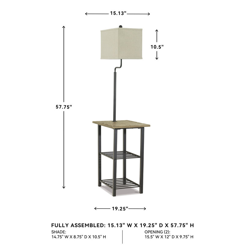 Piche 57.75'' Swing Arm Floor Lamp