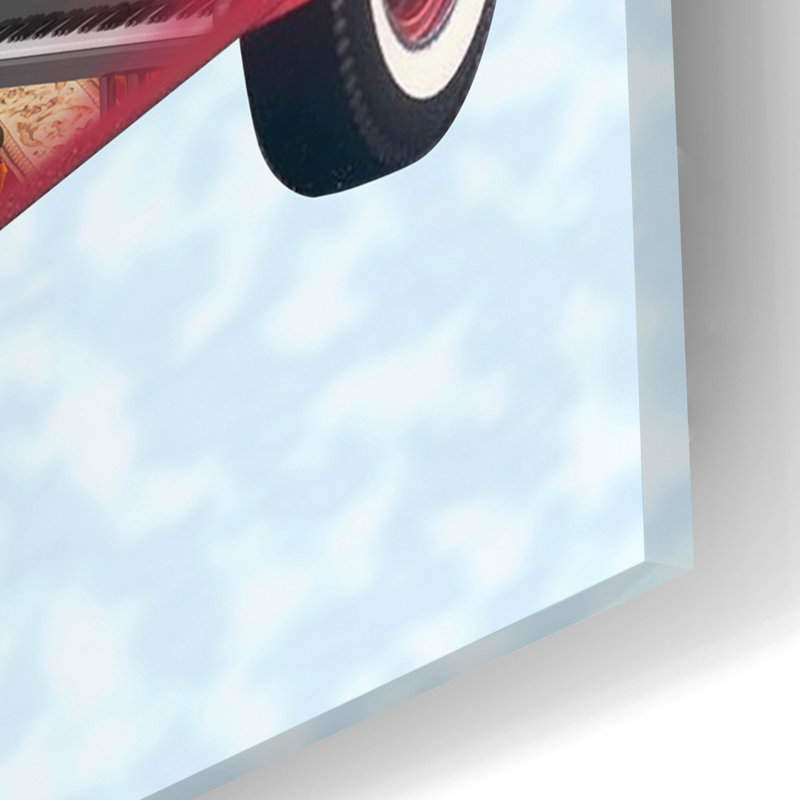 «Christmas Truck» par Bigelow, illustrations en verre acrylique, H 16 po x l 24 po x P 0,2 po