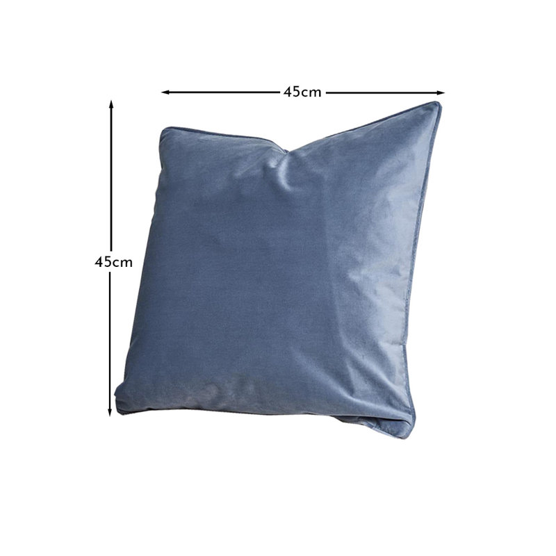Lorrine Square Euro Cushion Cover,  Light Blue