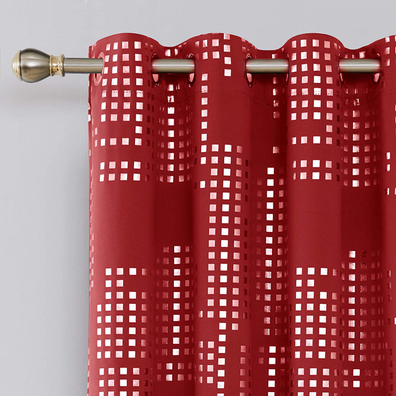 Carmacmoin Room Darkening Curtain Pair, Red, 52" W x 84" L