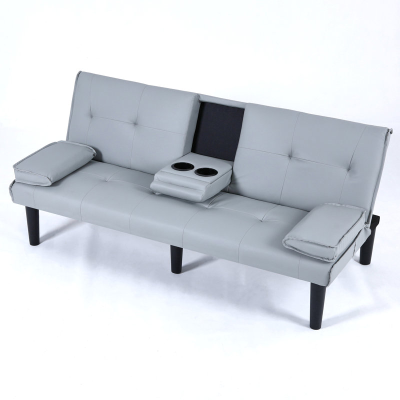 Canapé-lit pliable multifonctionnel avec porte-gobelet, idéal pour transformer des espaces de vie et répondre à divers besoins