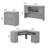 Huckins 3 Piece Computer Desk Office Set-1924495339