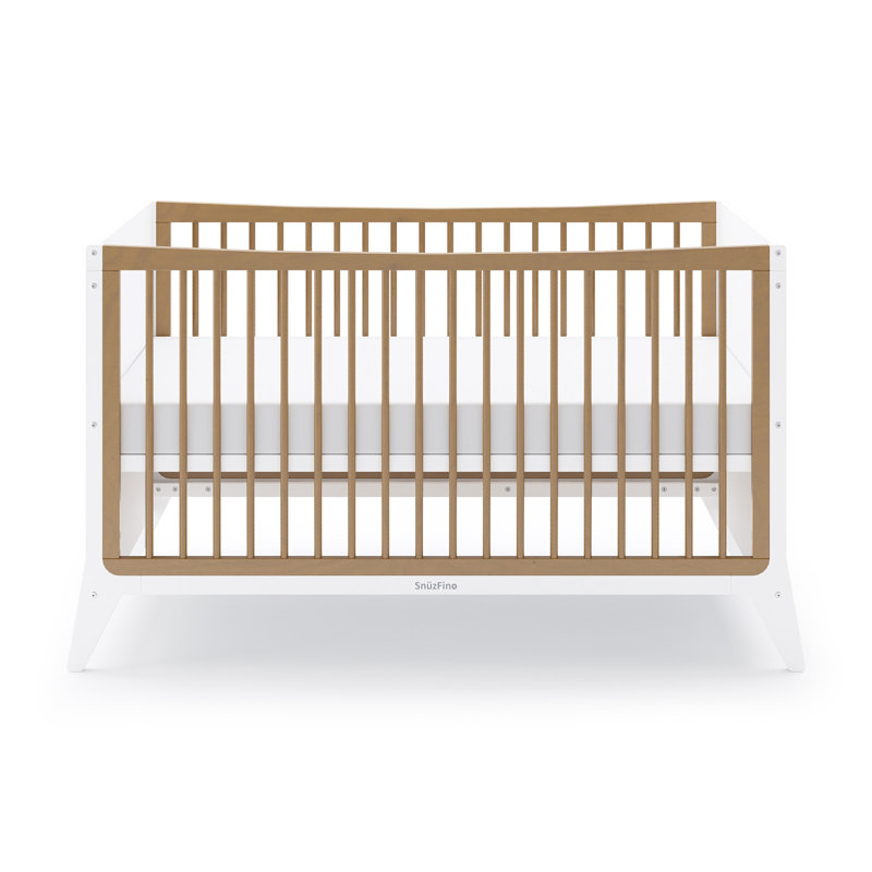 SnuzFino Cot Bed, White/Natural