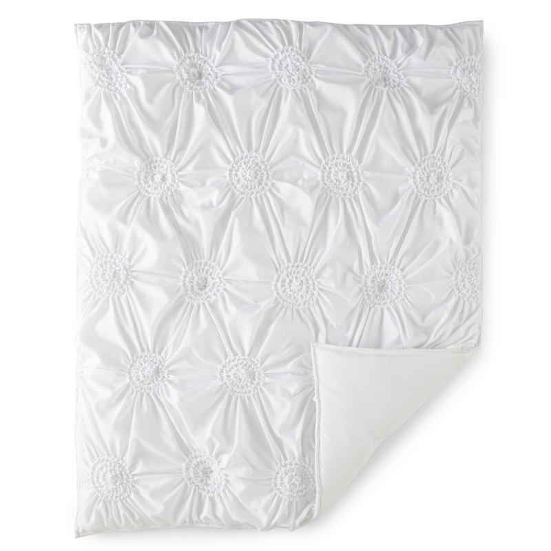 Ensemble de literie pour lit de bébé 5 pièces Willow, Blanc