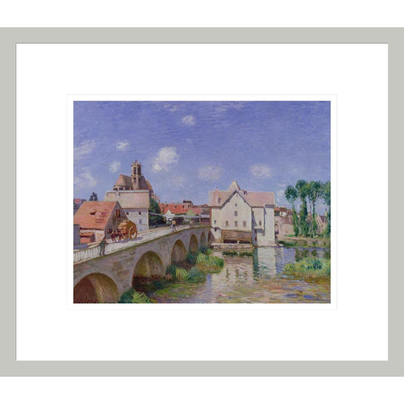 «The Bridge at Moret» par Alfred Sisley, impression giclée sur cadre, H 13,75 po x l 15,89 po