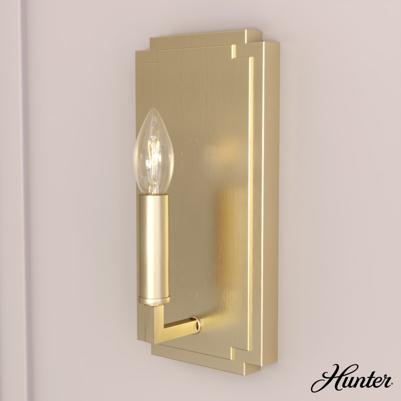 Alturas Gold Zoanne 1-Light Dimmable Geometric Wall Sconce