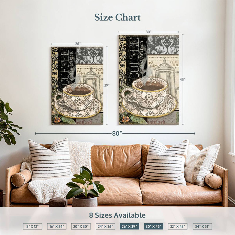 Tergel Coffee Art, 39" H x 26" W