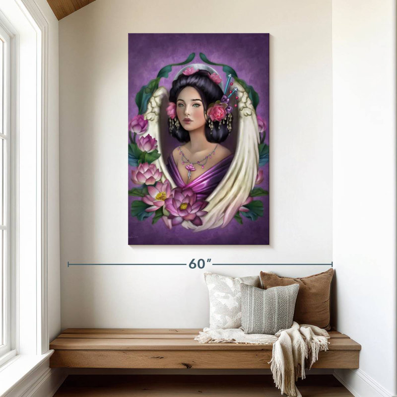 Leisha, fleur de lotus, guide d'ange, H 48 po x l 32 po
