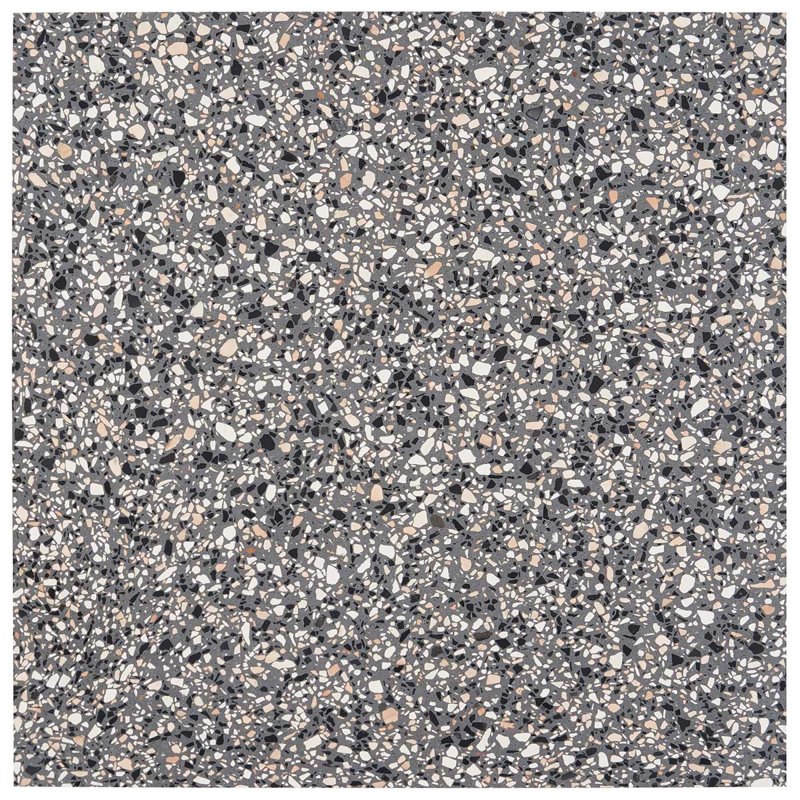 Terrazzo Italy Sacra 24x24 Honed Marble Tile, Dolce Mora Gray