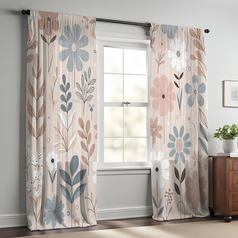 Window Curtains, 20" W x 52" L