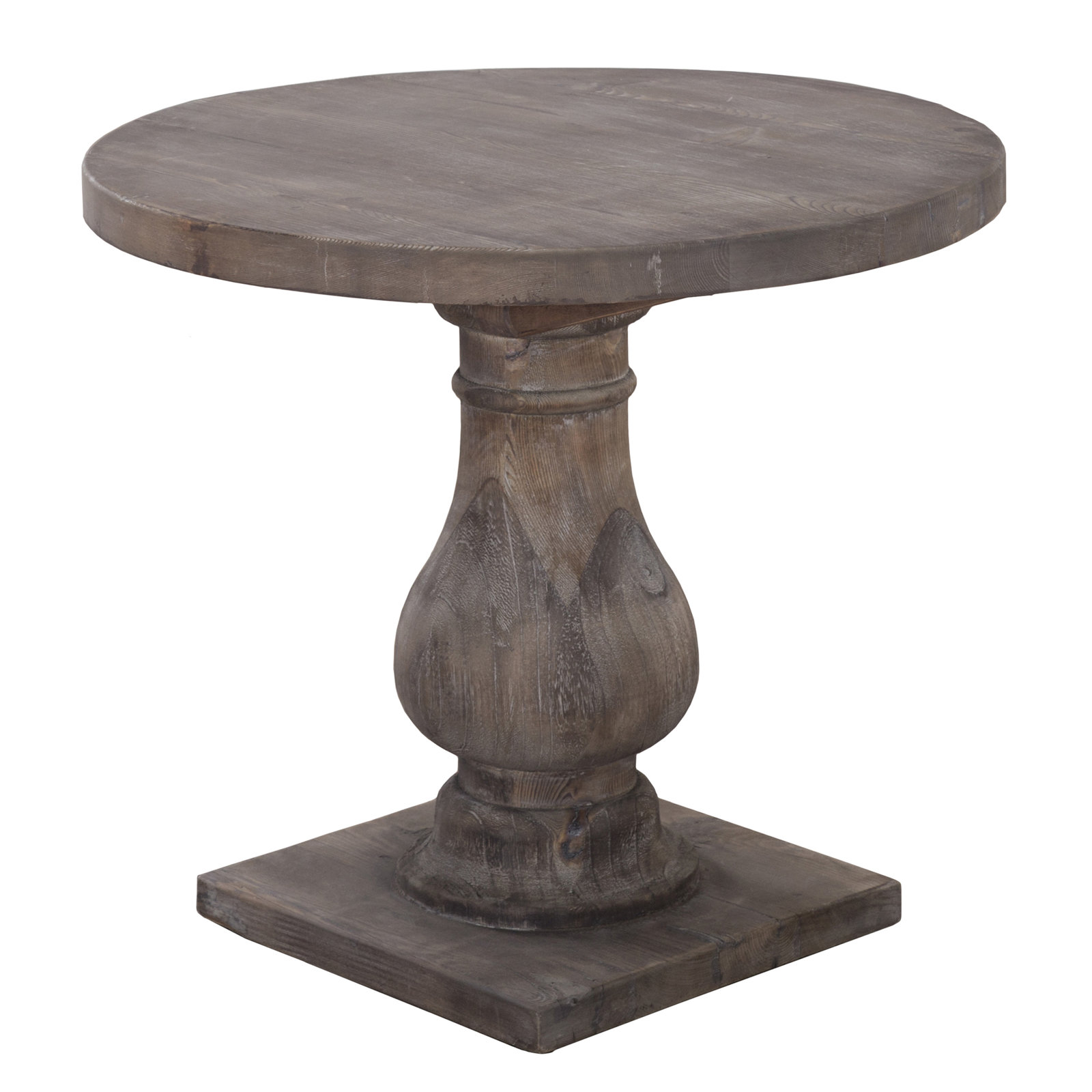 Farrer Solid Wood End Table, Rustic Brown