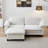 Spacious Chenille Sofas, Modern Loveseat With Ottoman For Home