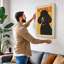 Poodle Portrait Retro - Wrapped Canvas-585346977-585347002