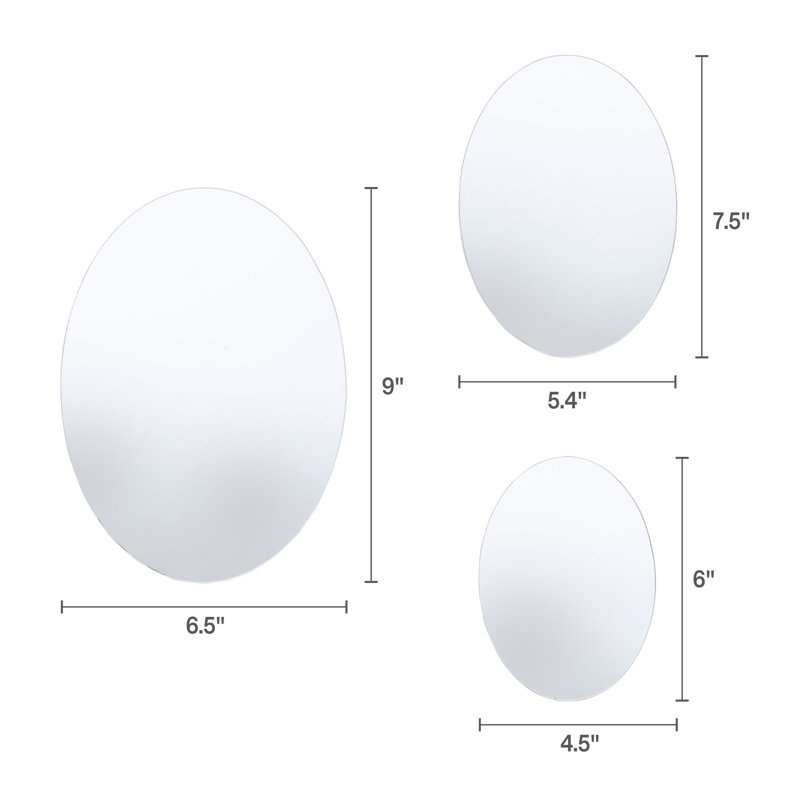 Ensemble de miroirs ovales muraux