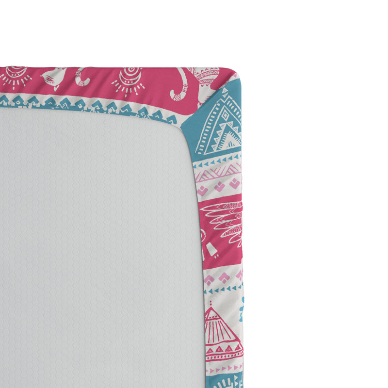 Tribal Microfiber Striped Fitted Sheet, Full/Double Fitted Sheet