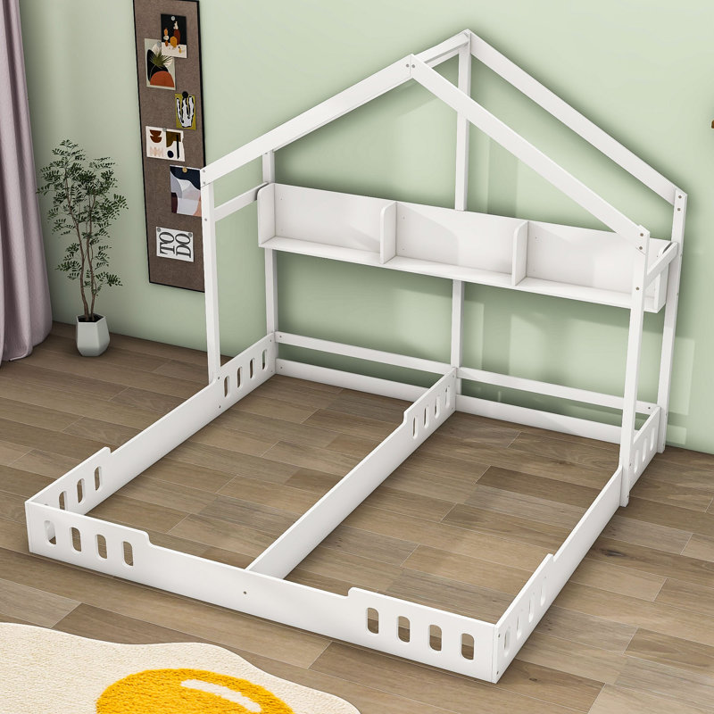 Biddlesden Unfinished Standard Bed with Shelves