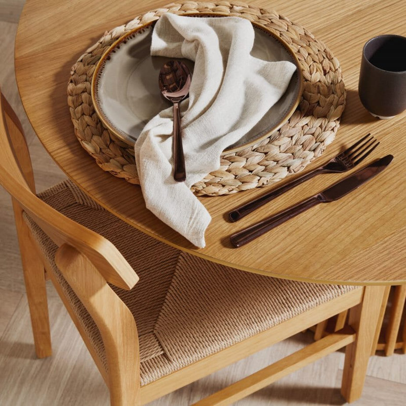 Landgrove Solid Wood Low Back Dining Chair, Oak