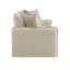 Canapé en lin beige beige et lin beige avec 2 coussins décoratifs Upend