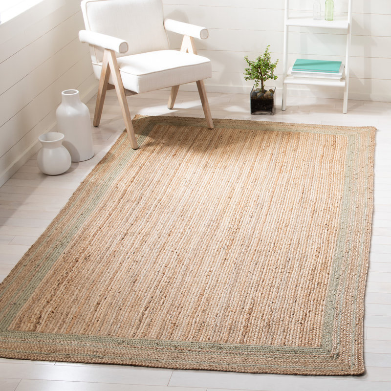 Gast Natural Fiber Hand Woven Jute Rug, Rectangle 6' x 9'