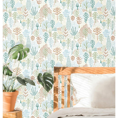 Papier peint adhésif FOLKLORE TREES