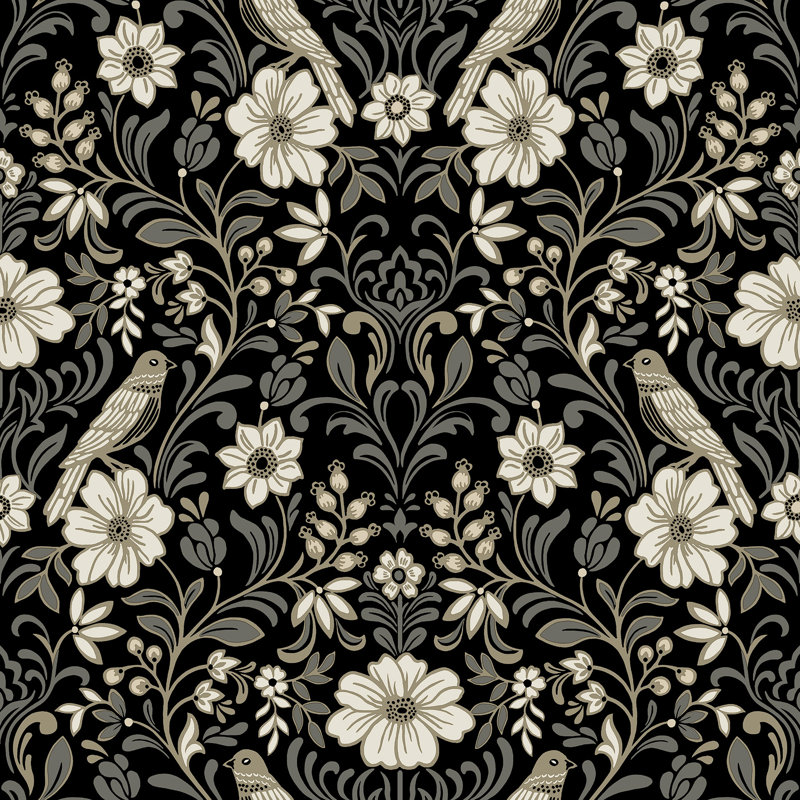 Colette Wallpaper, Black