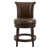 Brown Faux Leather Seat/Walnut Frame