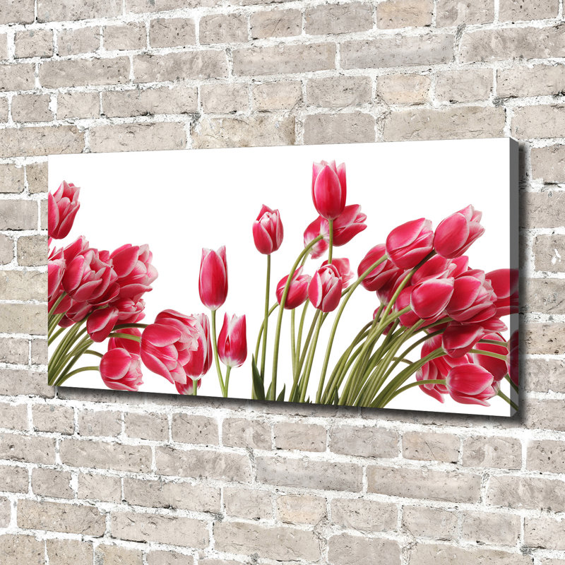 Red Tulips - Wrapped Canvas Print