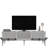 Catena Stylish Modern TV Stand, White & Silver, 59.1 x 17.6 x 11.6 inches | 100% Melamine Coated Particle Board, Wall-Mountable, Multiple Shelves for Storage | Elegant Design for Living Room & Entertainment Areas-108199866