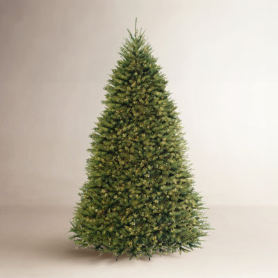 Dunhill Fir Flocked 9' Pre-Lit Fir Christmas Tree