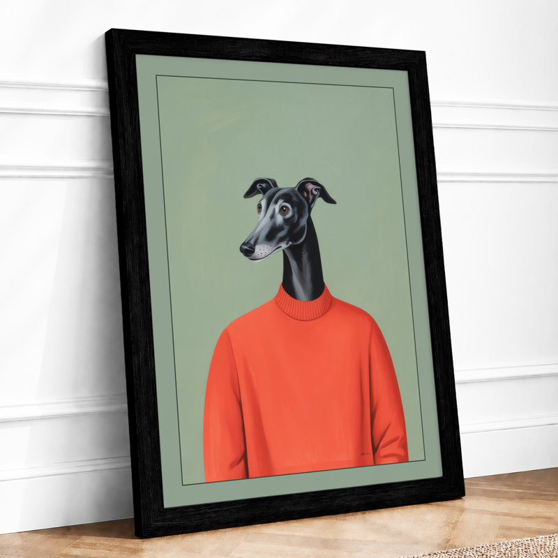 Dog-Headed Portrait Novelty - Print, A2 - 59.4 x 42.0 cm, Black