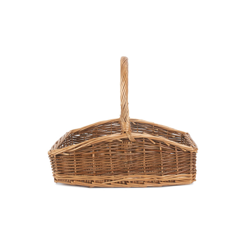 Wicker Garden Trug Basket, 28cm H x 35cm W x 25cm D