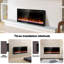 Foyer électrique ultra-mince encastré et mural - flamme 3D HD avec télécommande, 750 / 1500W-1841925086