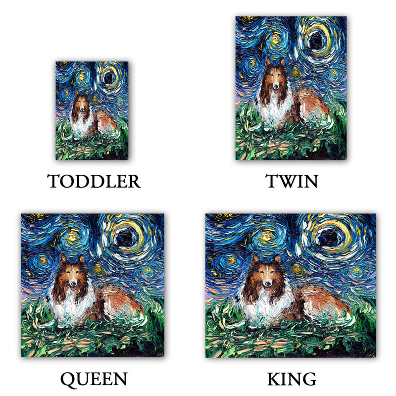 Ensembles de housses de couette DiaNoche en microfibre par Aja Ann - Collie Dog