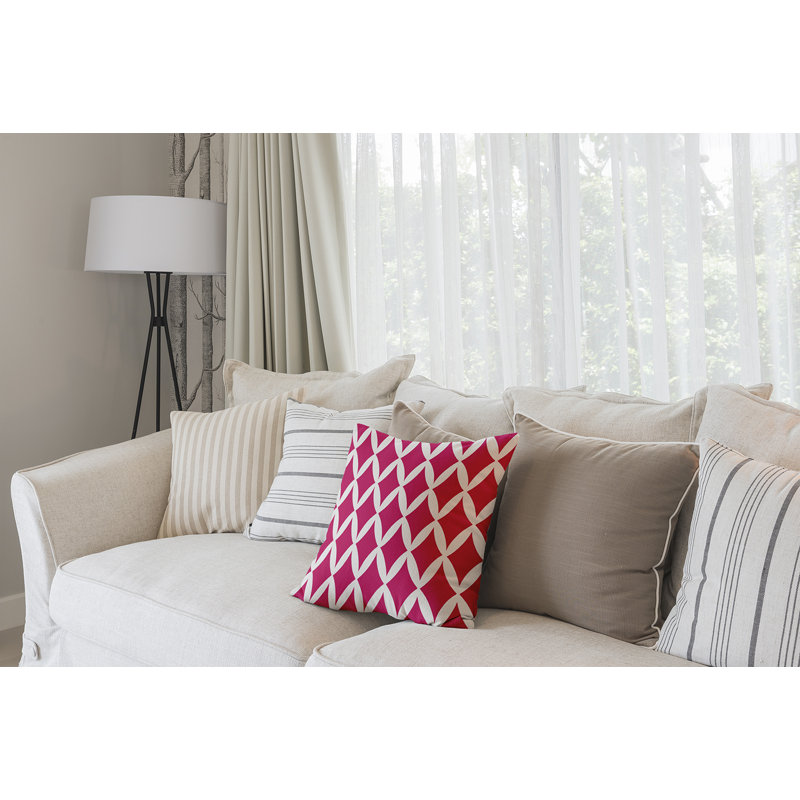 Geometric Reversible Throw Pillow, Dazzling Blue, 16" x 16"
