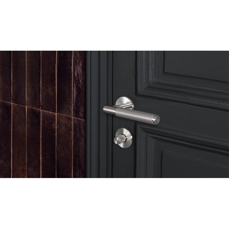 Round Passage (Hall & Closet) Door Lever with Round Rosette, Steel