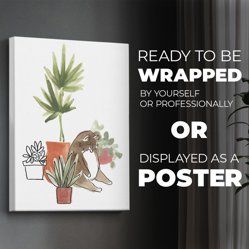 PurrfectPlants II - Impression sur toile seulement - non encadrée, H 36 po x l 24 po