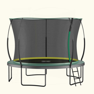 14FT Springfree No Gap Trampoline With Bungee Cords, Safe And Silent Bouncing For Kids And Families