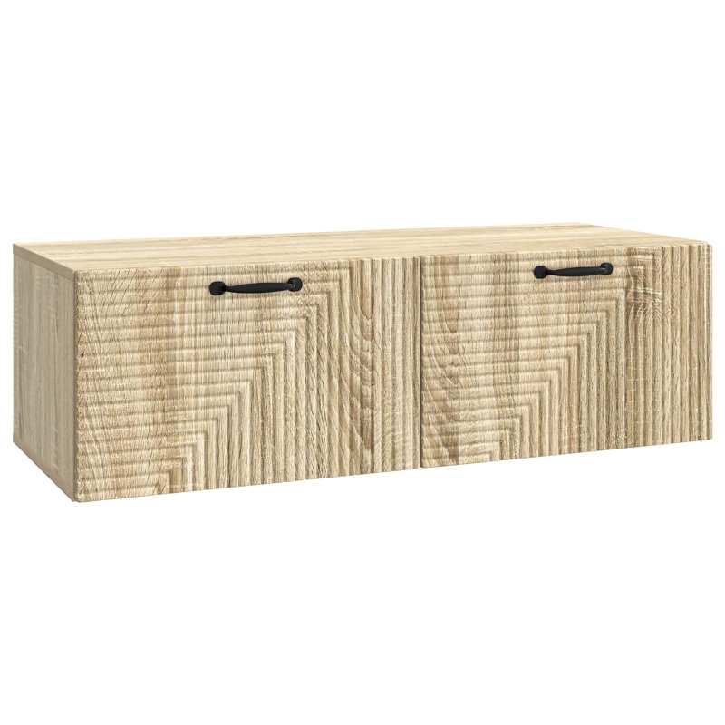 Unfinished TV Stand, Sonoma Oak, 30cm H x 98cm L x 41cm W